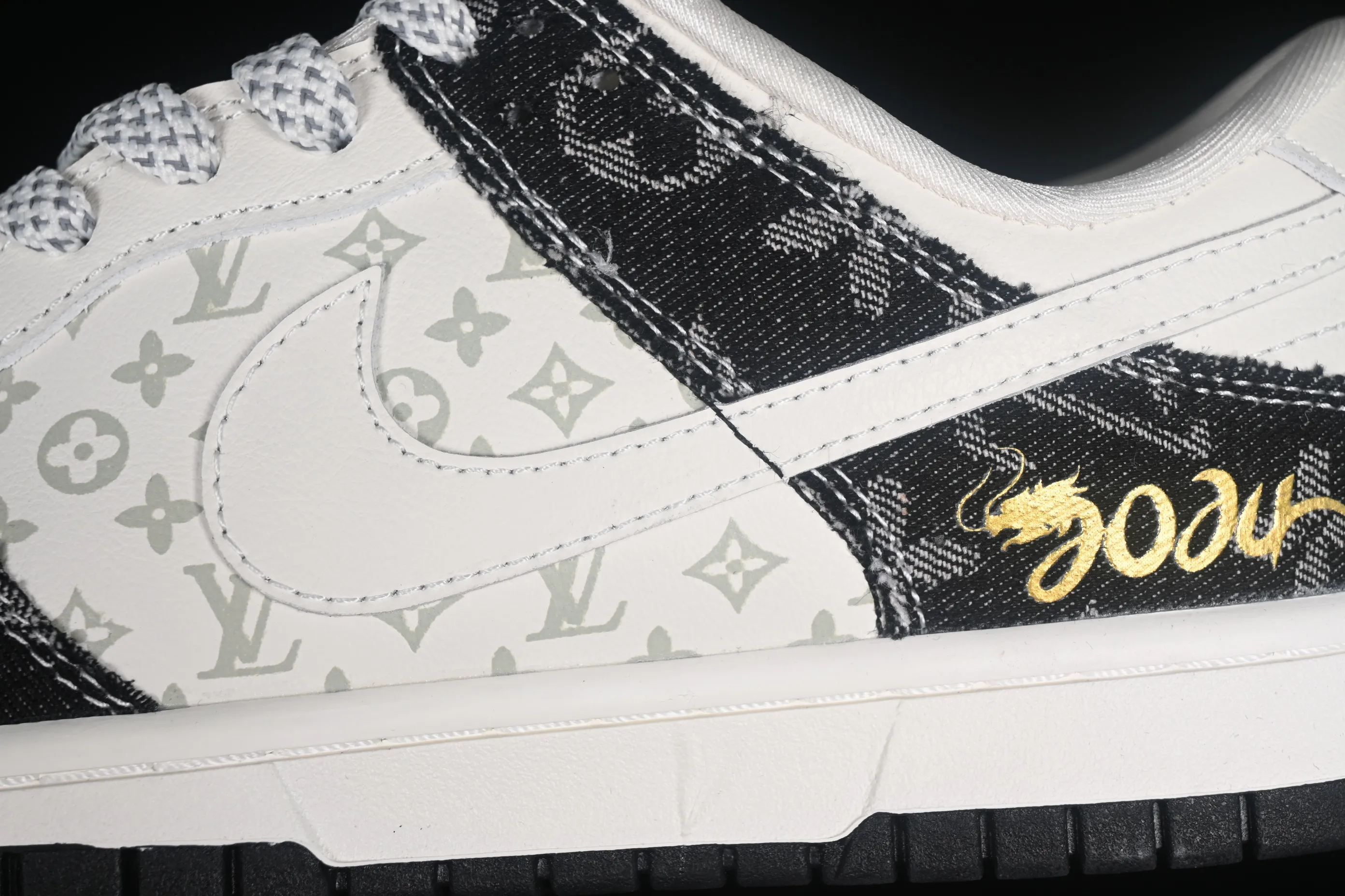 All categories Nk SB Dunk Series Nk SB Dunk Low low-top sneakers LV x Nk Dunk Low joint model Louis Vuitton-2024 Chenlong SB low-top casual sneakers FC1688-163